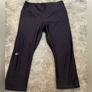 Under Armour Black Heat Gear High Rise Pocket Leggings XL